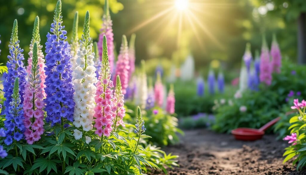 erfahren sie, wie sie rittersporn pflanzen und pflegen, um einen farbenfrohen und blühenden sommergarten zu gestalten. tipps für standort, wasserbedarf und schnitt.